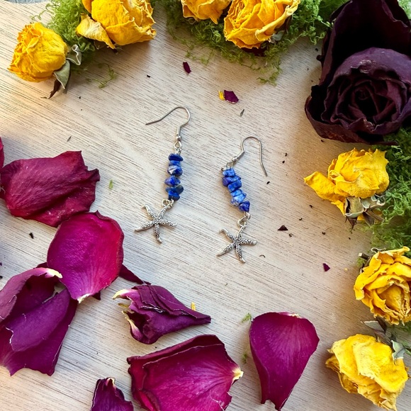 Jewelry - Lapis Lazuli Starfish Earrings – Wisdom, Intuition & Renewal